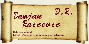 Damjan Raičević vizit kartica